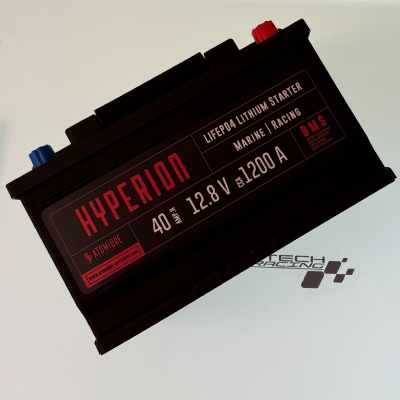 BATTERIE T6 HYPERION LITHIUM-ION LIFEPO4 12V - 40A/h (plomb 80 à 120A/h) - 1200A