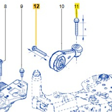 VIS FIXATION BIELLETTE / SUPPORT MOTEUR SUPERIEUR pour Mégane 3 RS