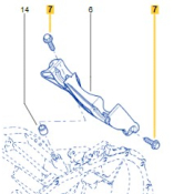 VIS SUPPORT ARRET CABLES COMMANDE VITESSES Pour Mégane 3RS