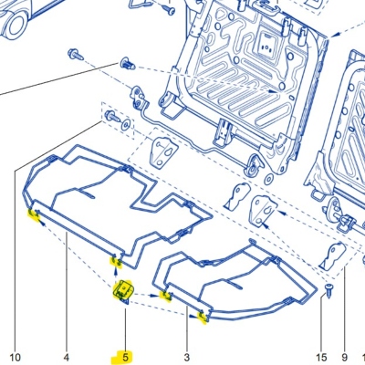 FIXATION ASSISE FAUTEUIL ARRIERE SUR CAISSE Pour Megane 3RS