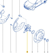 PORTE FUSEE ARRIERE GH pour Mégane 3 RS