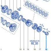 VIS FIXATION PIGNON ARBRE SECONDAIRE Pour Clio 2RS